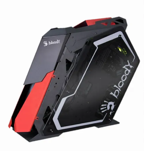Carcasă PC Bloody GH-30, Midi-Tower, Fără sursă de alimentare, Negru/Rosu
