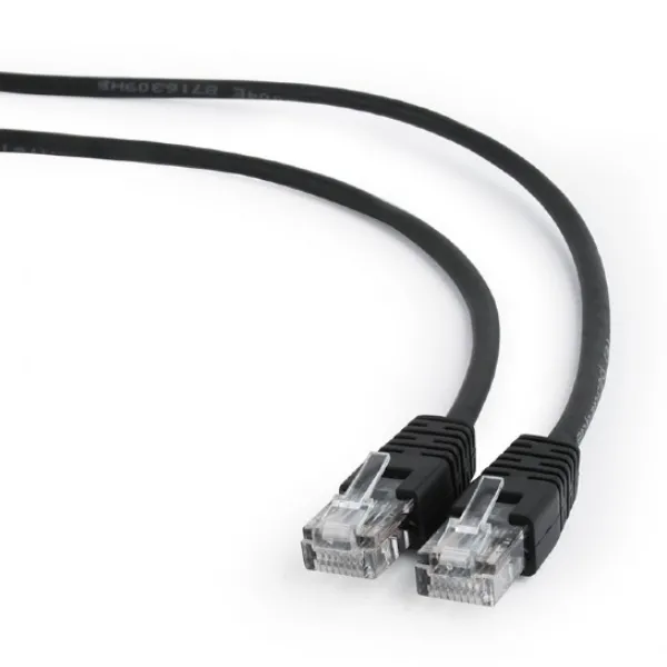 Патч-корд Cablexpert PP12-5M/BK, CAT5e UTP, 5м, Чёрный