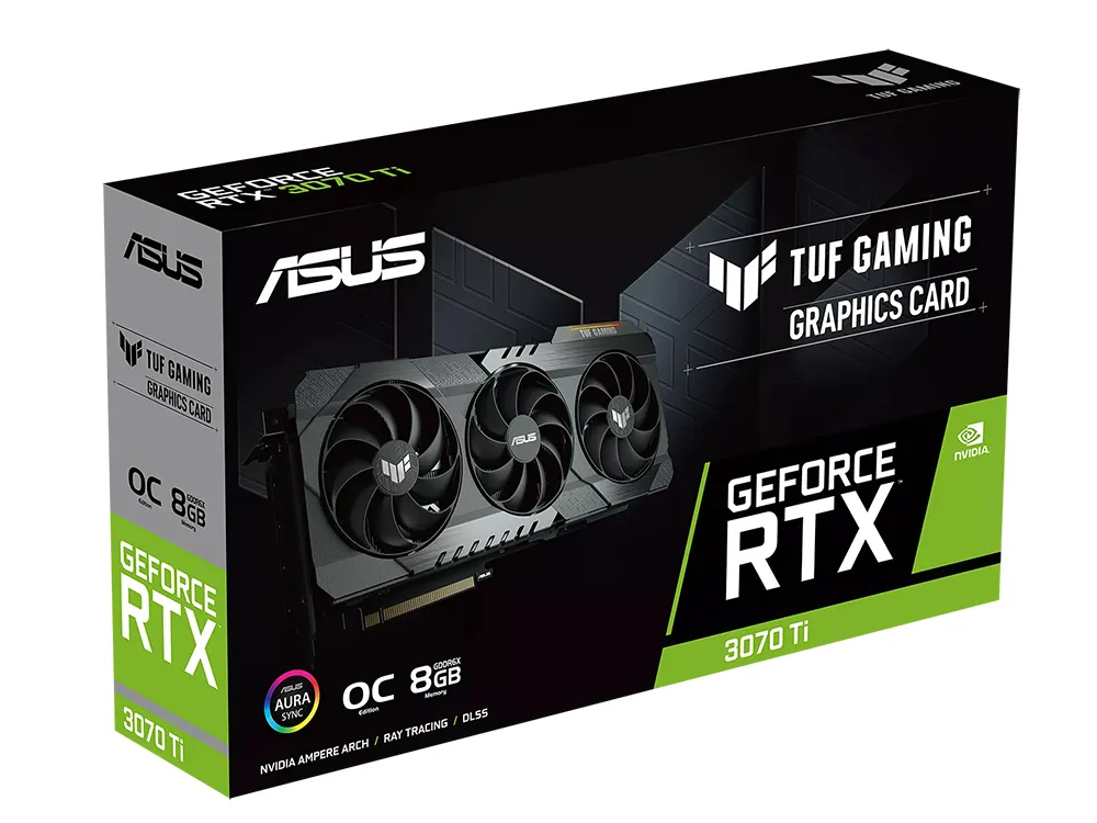 Placă Video ASUS TUF-RTX3070TI-O8G-GAMING,  8GB GDDR6X 256bit