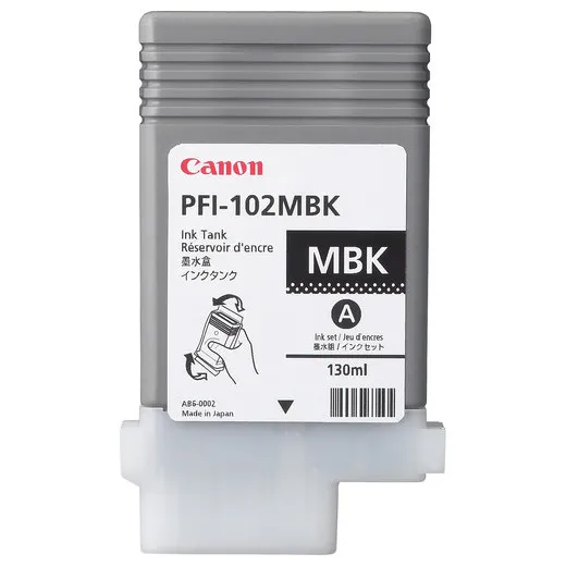 Картридж чернильный Canon PFI-102, 130мл, Матовый Черный