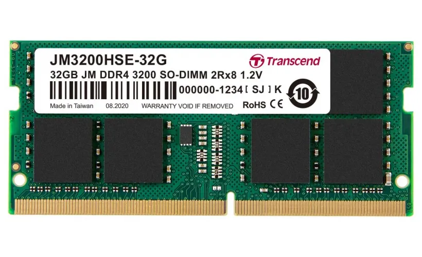 Memorie RAM Transcend JM3200HSE-32G, DDR4 SDRAM, 3200 MHz, 32GB, JM3200HSE-32G