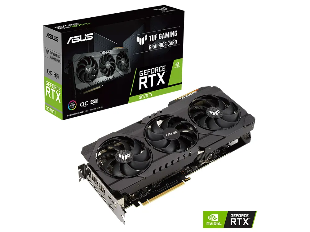 Placă Video ASUS TUF-RTX3070TI-O8G-GAMING,  8GB GDDR6X 256bit