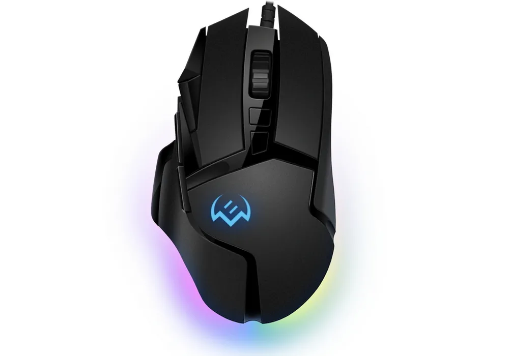 Gaming Mouse SVEN RX-G975, Optical, 200-10000 dpi, 10 buttons, Soft Touch, RGB, Black, USB