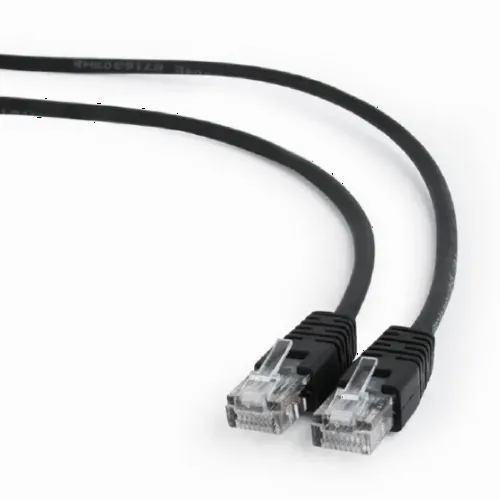 Patch cord Cablexpert PP12-5M/BK, CAT5e UTP, 5m, Negru