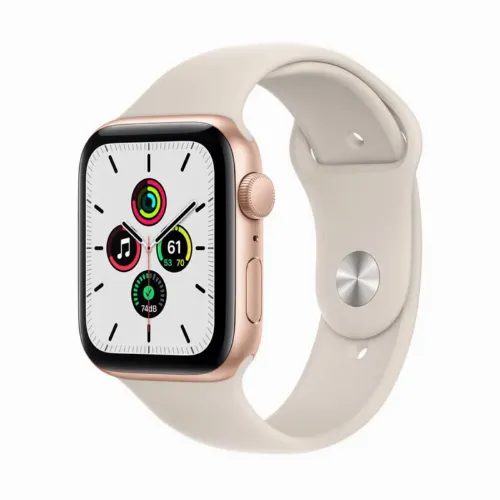 Умные часы Apple Watch SE MKQ53, 44мм, Алюминиевый корпус с ремешком Starlight Sport