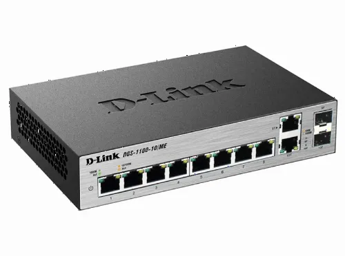 Switch de rețea D-Link DGS-1100-10/ME, 8x 10/100/1000 Mbps