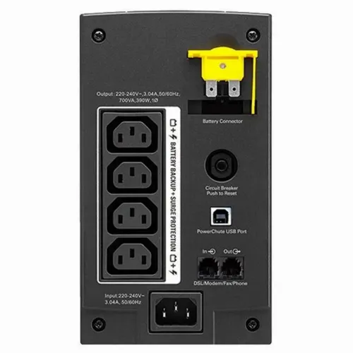 APC Back-UPS BX700UI 700VA/390W, 230V, AVR, USB, RJ-11, 4*IEC Sockets