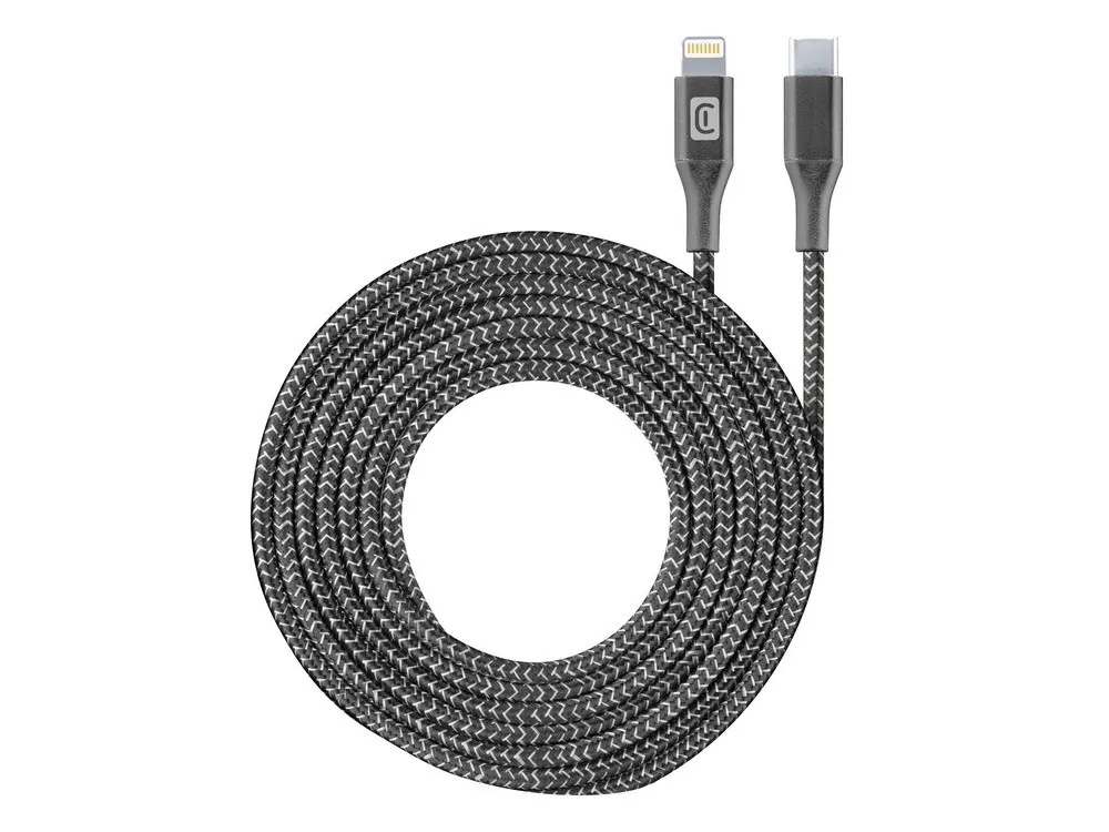 Type-C to Lightning Cable Cellular, Long MFI, 2.5M, Black