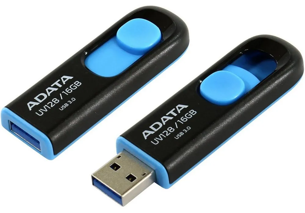Memorie USB ADATA UV128, 256GB, Negru/Albastru