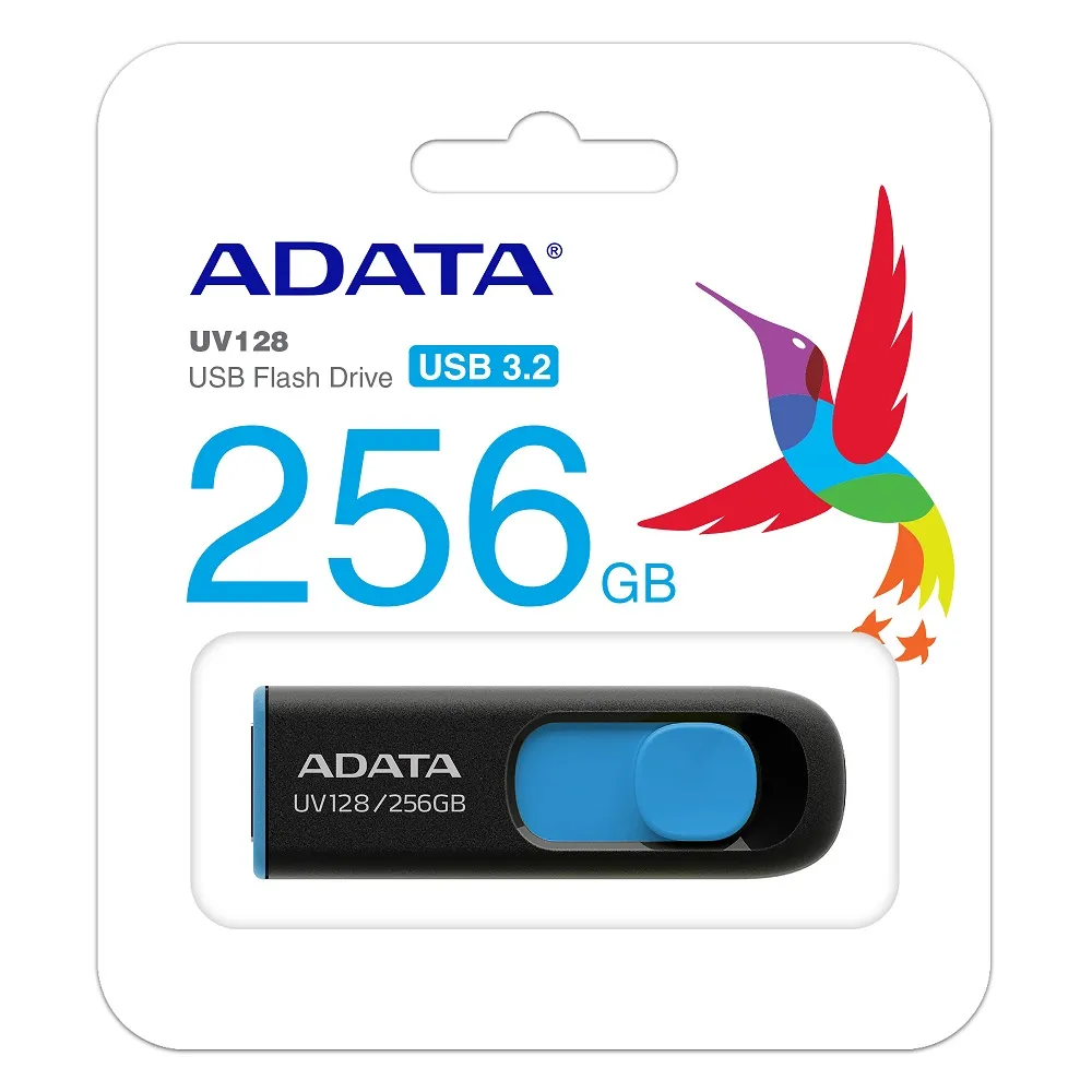 Memorie USB ADATA UV128, 256GB, Negru/Albastru