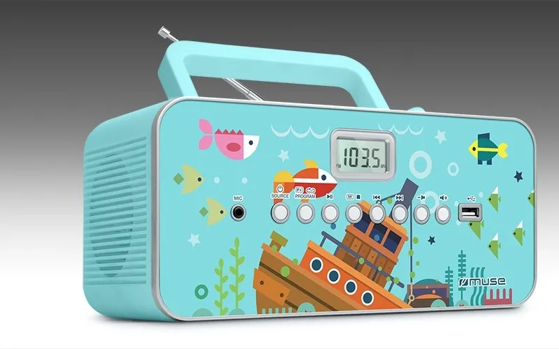 Портативное радио MUSE M-29 KB, Бирюзовый