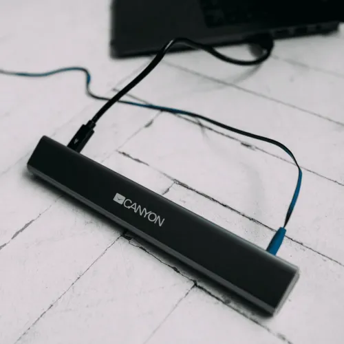 Docking Station Canyon DS-6, 6-in-1, 2xUSB Type-C, 2xUSB 3.0, 1xHDMI 2.0, 1xLAN, 3.5mm