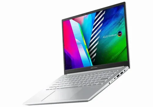 Laptop 14" ASUS Vivobook Pro 14 OLED M3401QA, Cool Silver, AMD Ryzen 5 5600H, 8GB/256GB, Fără SO
