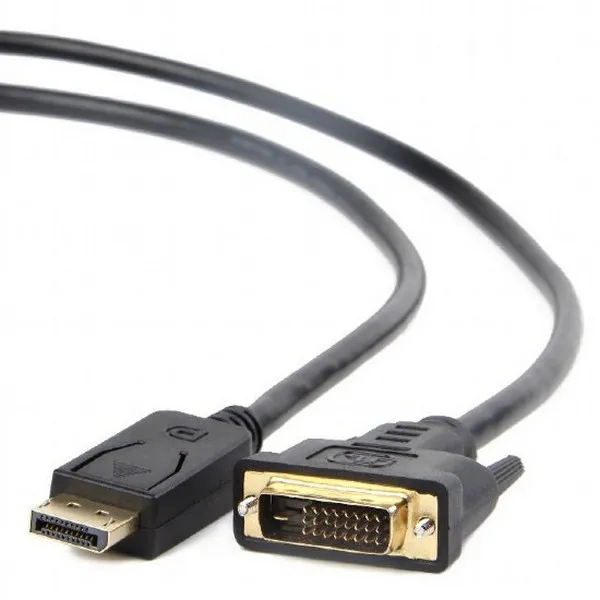 Видео кабель Cablexpert CC-DPM-DVIM-6, DisplayPort (M) - DVI-D (M), 1,8м, Чёрный