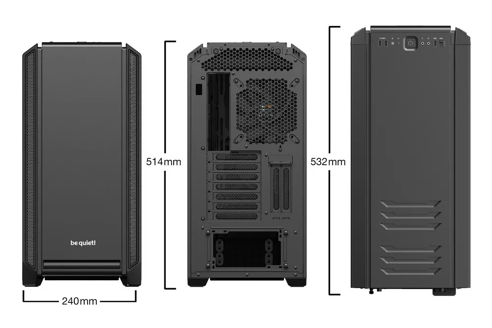 Carcasă PC be quiet! Silent Base 601, Midi-Tower, ATX PS2 , Negru