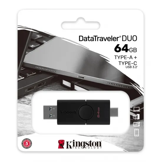 Memorie USB Kingston DataTraveler Duo, 64GB, Negru
