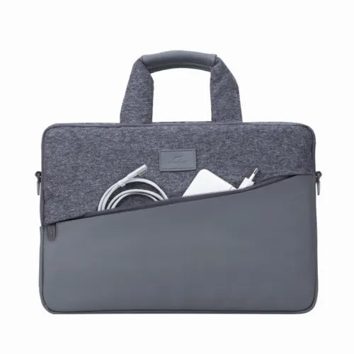 Geantă pentru Laptop RivaCase Egmont, 15.6", Poliester, Gri
