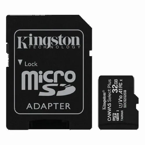 .32GB MicroSD (Class 10) UHS-I (U1) +SD adapter, Kingston Canvas Select+ 