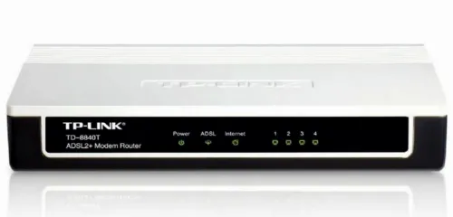 Modem ADSL TP-LINK TD-8840T, ADSL/ADSL2/ADSL2 + până la 24 Mbps, Negru