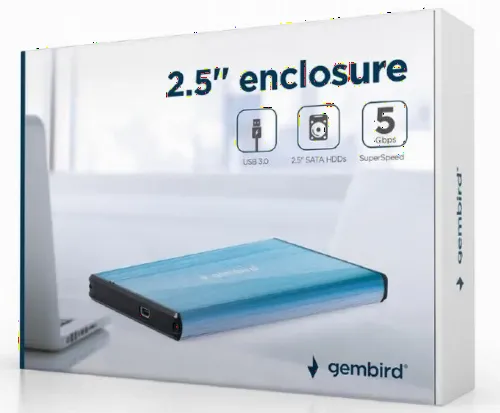 Внешний корпус Gembird EE2-U3S-3-B, Синий (EE2-U3S-3-B)