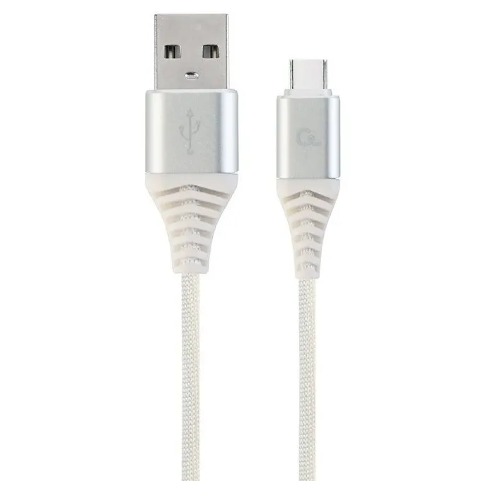 Кабель для зарядки и синхронизации Cablexpert CC-USB2B-AMCM-2M-BW2, USB Type-A/USB Type-C, 2м, Белый