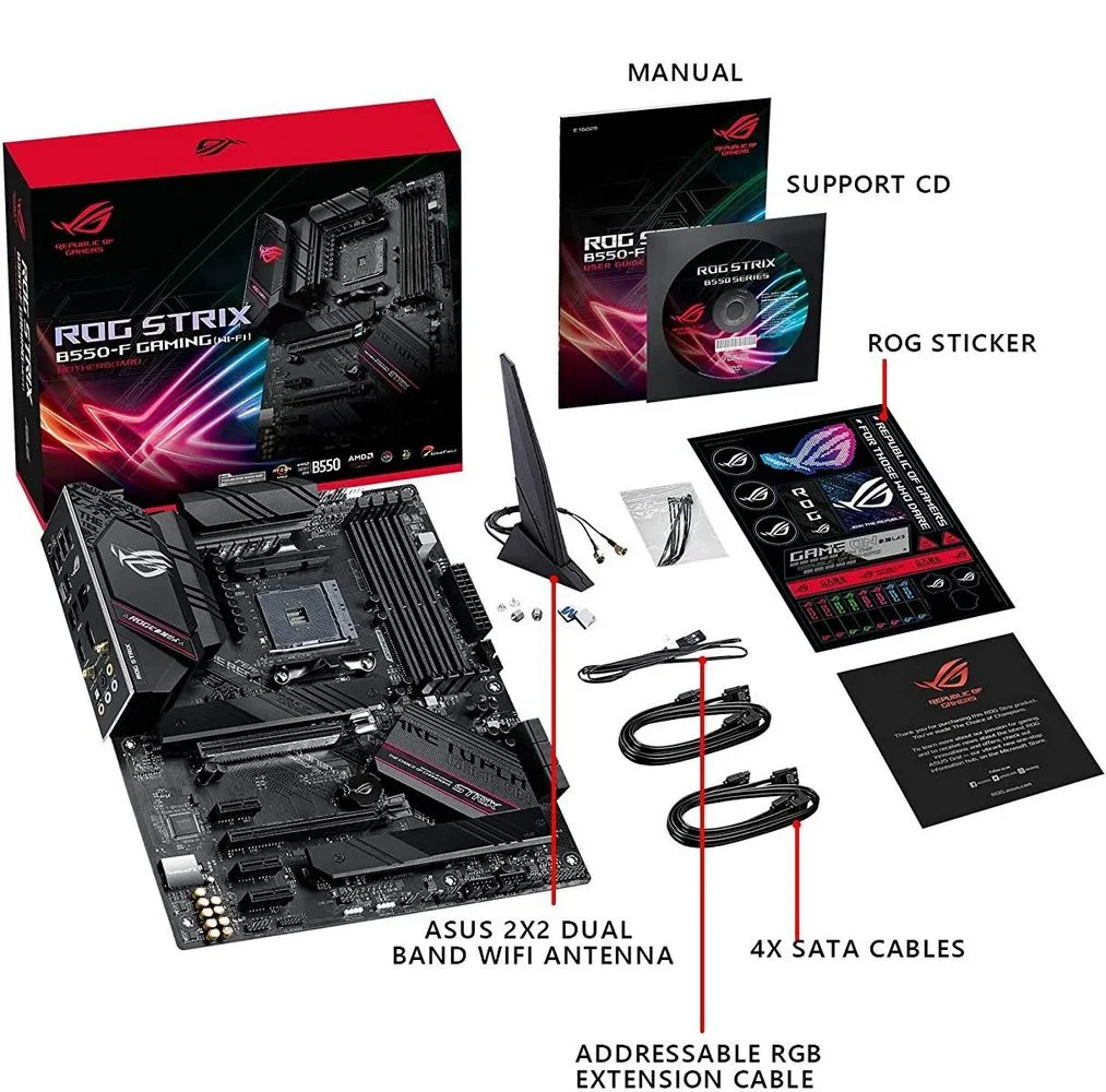 Placă de bază ASUS ROG STRIX B550-F GAMING (WIFI), AM4, AMD B550, ATX