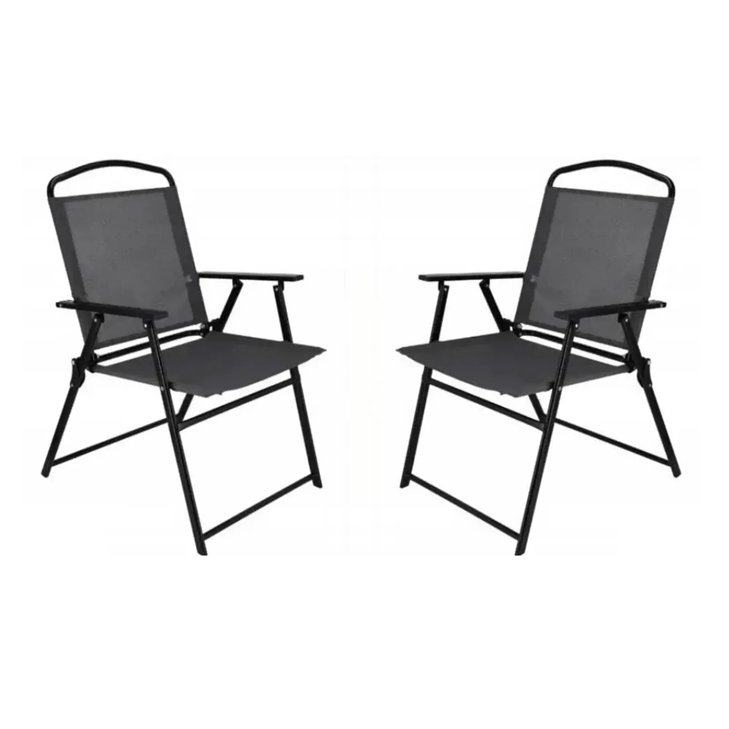 TikTok Scaun pliabil WALTZ (negru) 2 BUC SET