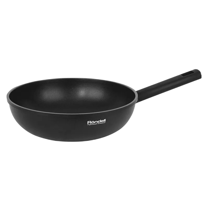 Tigaie WOK Rondell RDA-1405, 28cm, Negru — 2