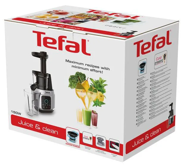 Соковыжималка Tefal ZC420E38, Черный Нержавеющая Сталь