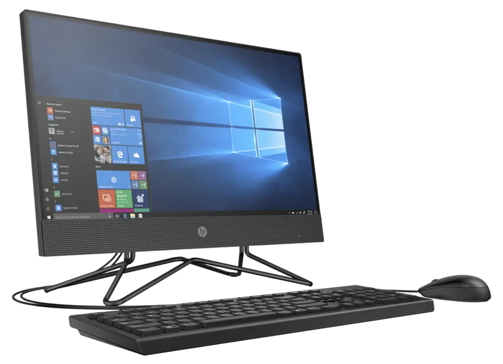 Computer All-in-One HP 205 G4, 23,8", AMD Ryzen 3 3250U, 8GB/256GB, FreeDOS, Negru