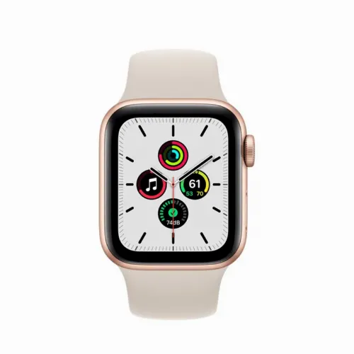 Умные часы Apple Watch SE MKQ03, 40мм, Алюминиевый корпус с ремешком Starlight Sport