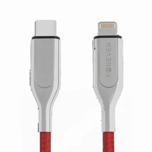 Кабель для зарядки и синхронизации Forever Type-C to Lightning Cable (1.5M), USB Type-C/Lightning, 1,5м, Красный