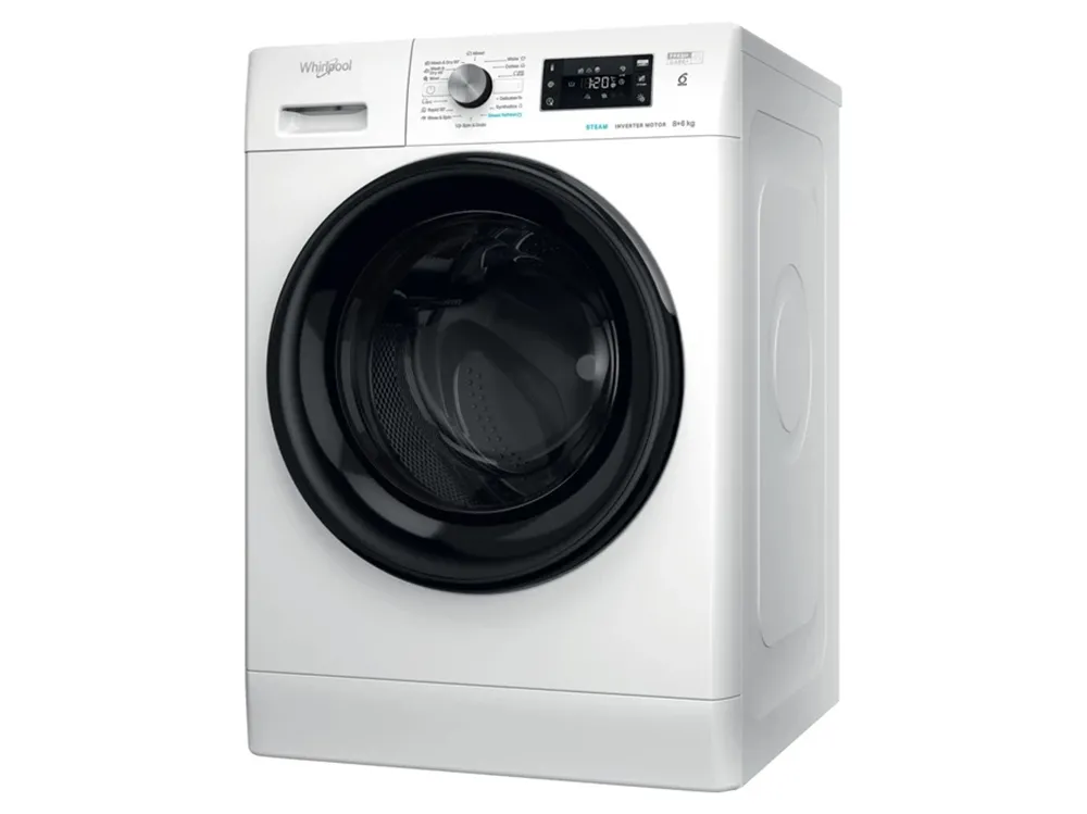 Mașină de spălat cu uscător Whirlpool FFWDB 864349 BV EE, 8kg, Alb