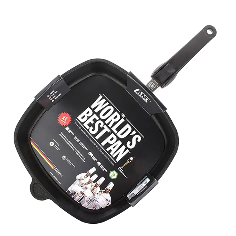 Tigaie-grill AMT Gastroguss AMT-E285BBQ-E, 1,9L, 28cm, Negru — 4