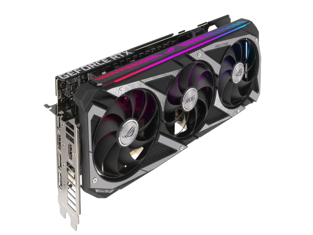 Видеокарта ASUS ROG-STRIX-RTX3060-O12G-V2-GAMING, 12ГБ GDDR6 192бит