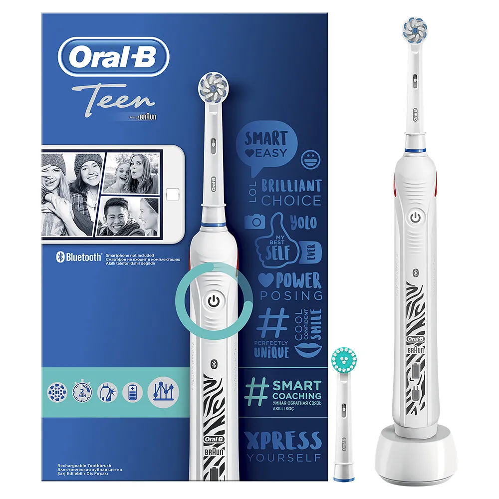 Periuță de dinți electrică Oral-B Smart 4 4000N Teens Sensi Ultrathin, White
