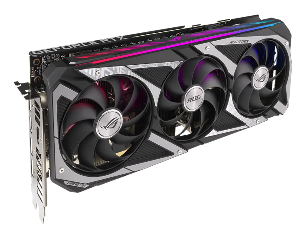 Видеокарта ASUS ROG-STRIX-RTX3060-O12G-V2-GAMING, 12ГБ GDDR6 192бит