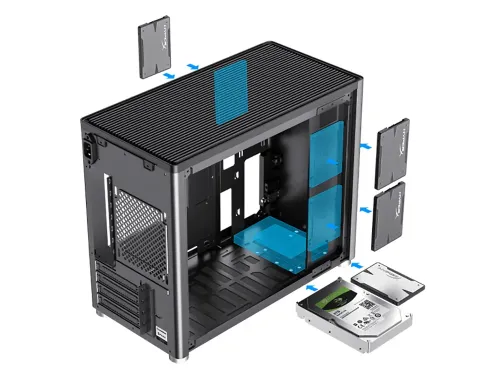 Carcasă PC Gamemax SPARK, Mini-Tower, ATX, Gri