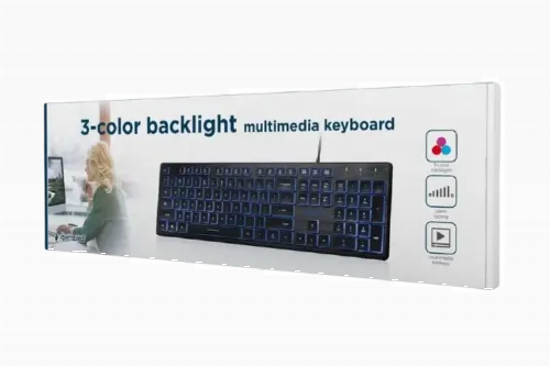 Tastatură Gembird KB-UML3-01-RU, Cu fir, Negru
