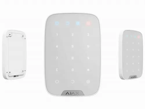 Tastatură tactilă fără fir Ajax KeyPad, Alb