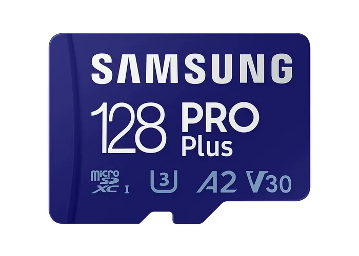 128GB MicroSD (Class 10) UHS-I (U3)+SD adapter, Samsung PRO Plus 