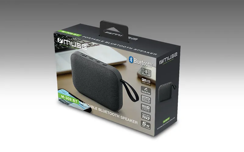 Портативная колонка MUSE M-309 BT, Серый