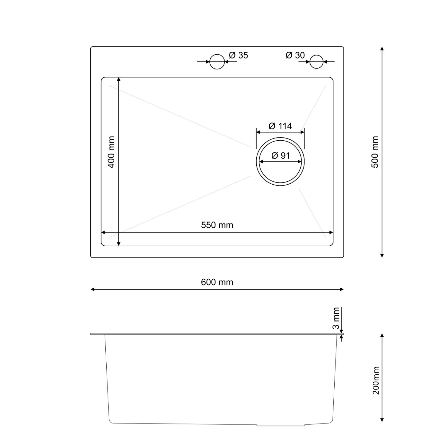 Мойка ручной работы SanDonna HD6050 (Золотистый)