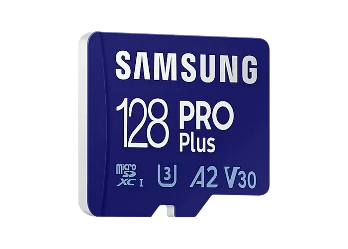 128GB MicroSD (Class 10) UHS-I (U3)+SD adapter, Samsung PRO Plus 