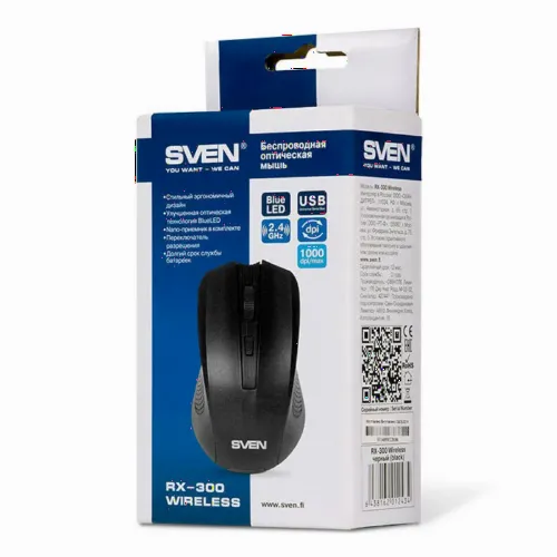 Mouse Wireless SVEN RX-300, Negru