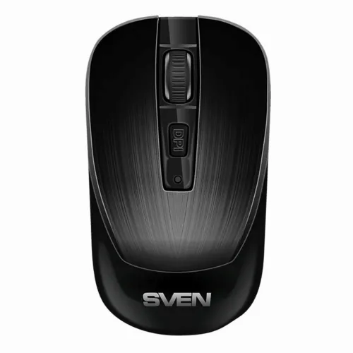 Wireless Mouse SVEN RX-380W, Optical, 800-1600 dpi, 6 buttons, Ambidextrous, 1xAA, Black