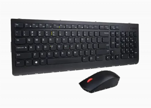 Set Tastatură + Mouse Lenovo Essential, Fără fir, Negru