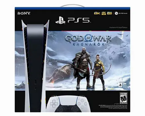 Consolă de jocuri SONY PlayStation 5 Digital Edition, Alb, "God of War Ragnarök"