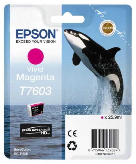 Ink Cartridge Epson T760 SC-P600 Vivid Magenta, C13T76034010