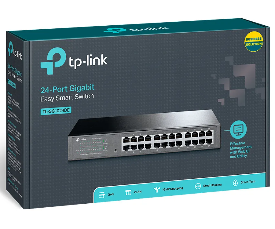 Switch de rețea TP-LINK TL-SG1024DE, 24x 10/100/1000 Mbps